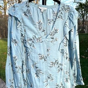 Lucky Brand Whimsical Floral Long-Sleeved Top